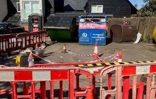The council are investigating the cause of the sinkhole. Picture: Matt Boughton