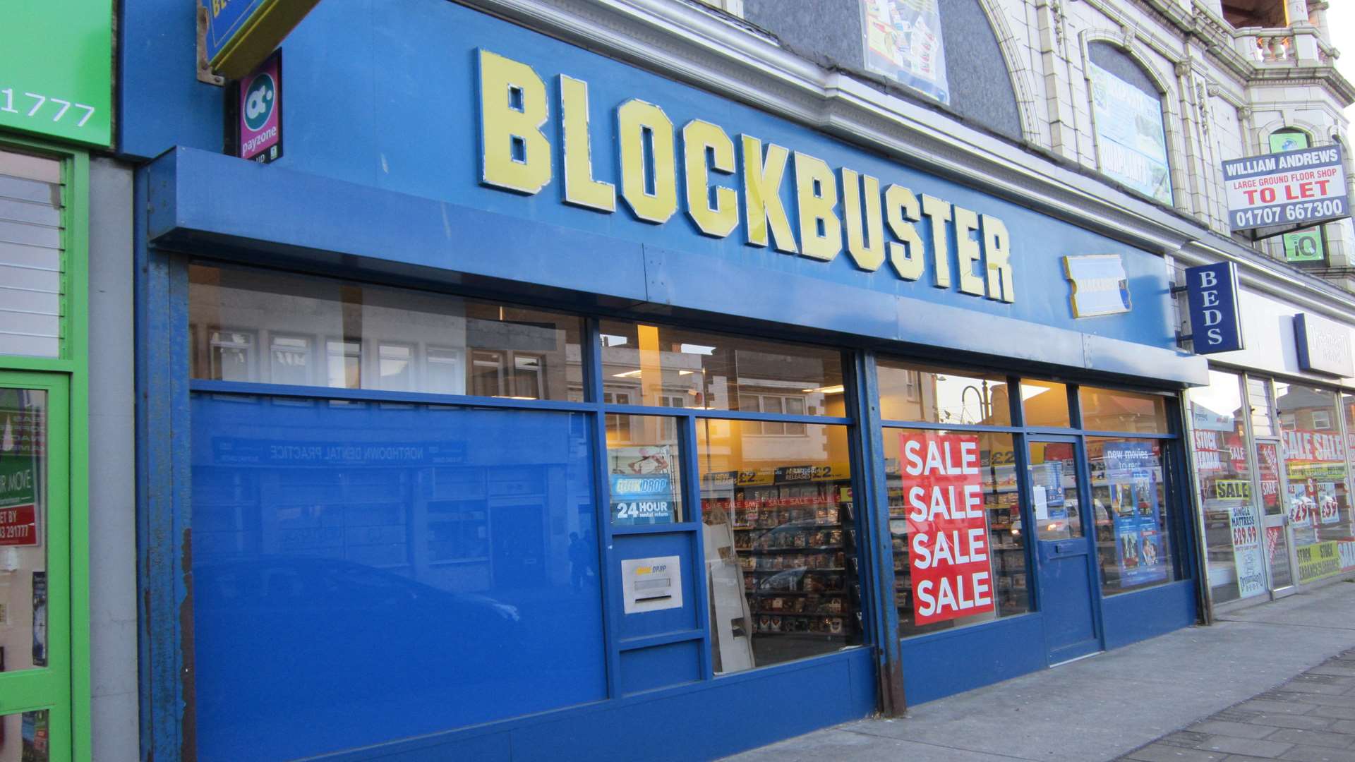 The Blockbuster branch in Margate closed in 2013