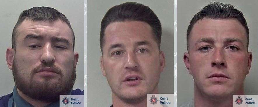 Right to left: Samuel Jameson, Christian Algar and Charlie Anderson. Picture: Kent Police