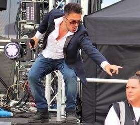 Peter Andre on stage at Gravesham Riverside Festival. Picture: Rachel Evans
