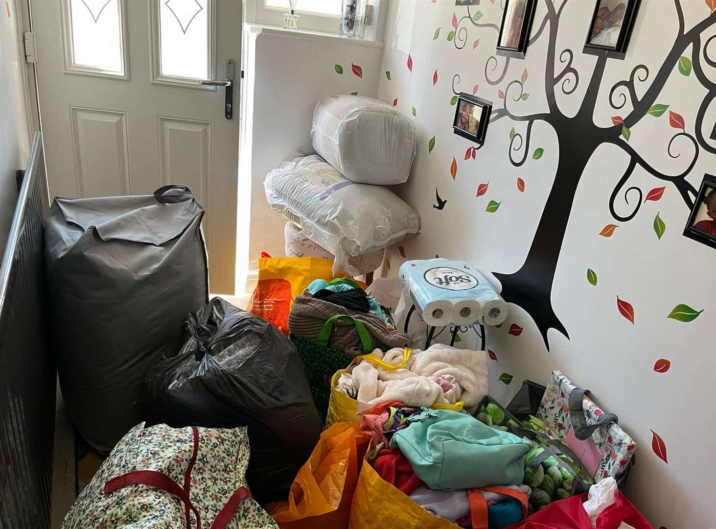 Niece Debbie Goodall has been collecting donations for her aunt and uncle at her home in Dartford after the couple's home in Crayford Way was ravaged in a fire. Photo: Debbie Goodall