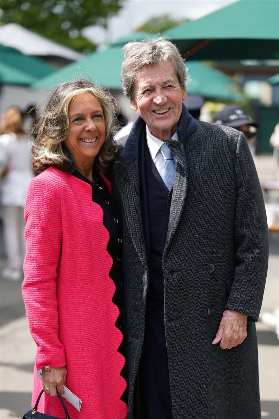 Lord Bragg and his wife Gabriel Clare-Hunt arriving to Wimbledon (Victoria Jones/PA)