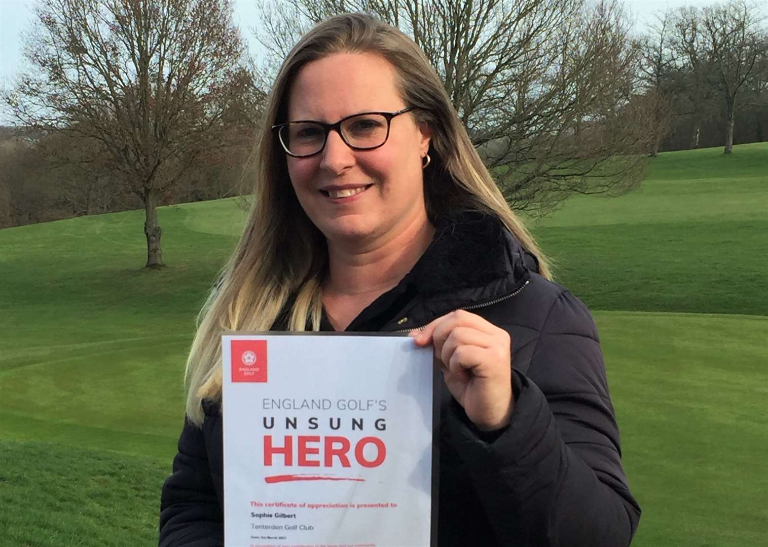 Sophie Gilbert, club steward at Tenterden Golf Club, has been named as an ‘Unsung Hero’ by England Golf