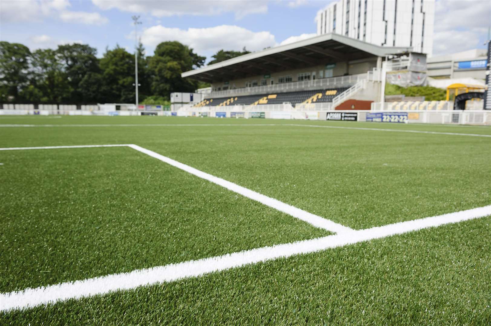Maidstone United's Gallagher Stadium is nearly complete. Picture: Andy Payton
