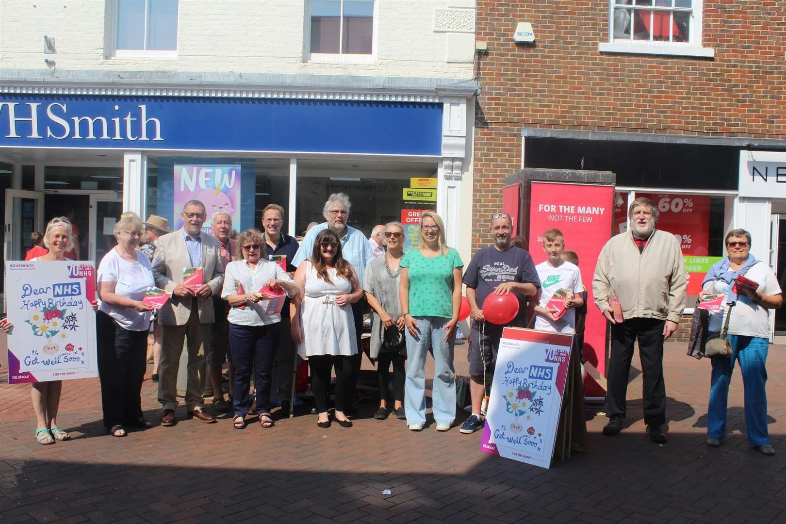 Labour members celebration the NHS in Deal High Street. Picture: Dover and Deal Labour Party