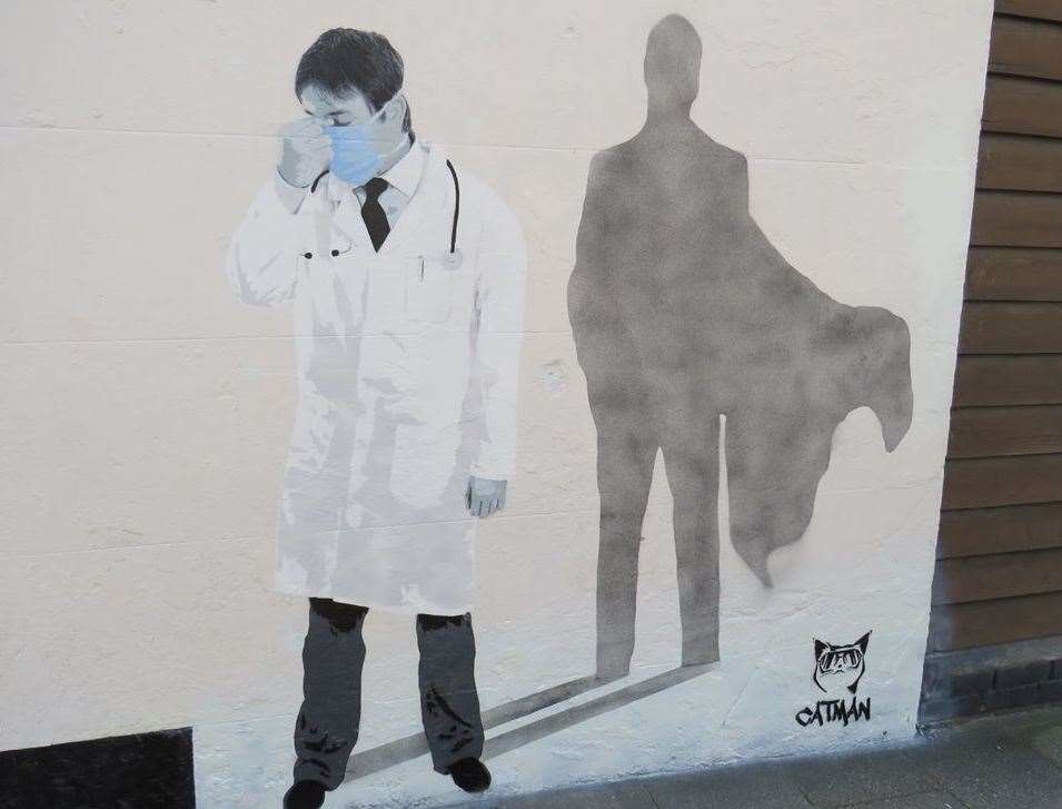 Catman's new piece is entitled 'Superhuman'. Picture: Catman/Facebook