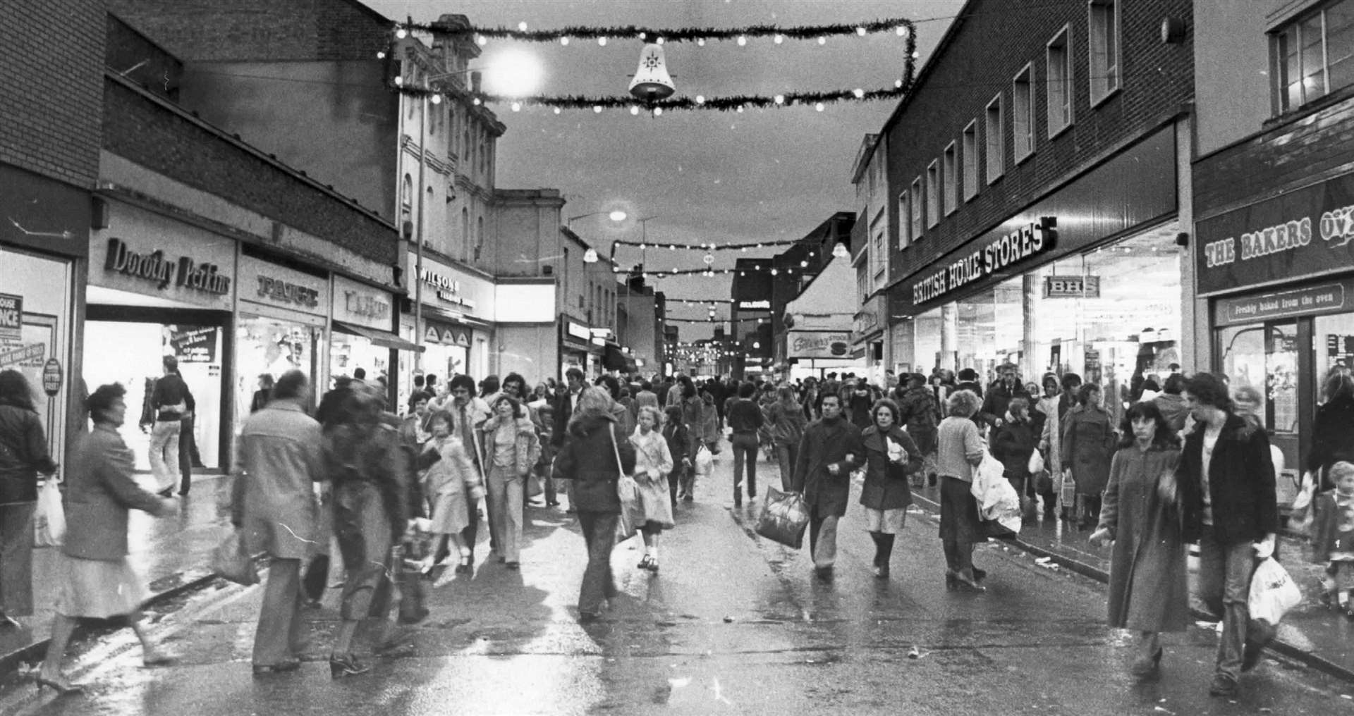 Chatham in November 1980 - when high streets were king of the retail scene