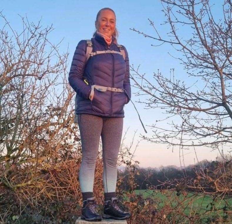 Leeann Laramee has walked more than 30 miles in the past month in preparation for her big challenge. Picture: Leeann Laramee