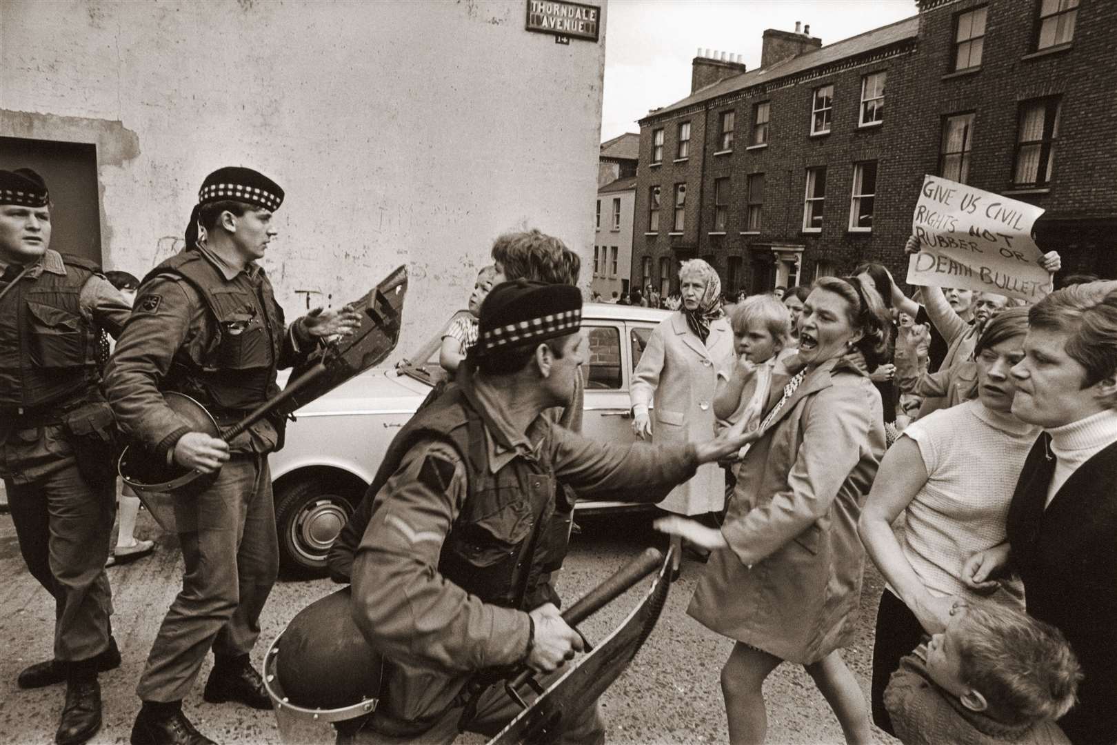 Richard Holland escaped an explosion in Belfast at the time of The Troubles. Here is a scene of a protest in the city during a conflict in 1970. Picture: Brian Aris