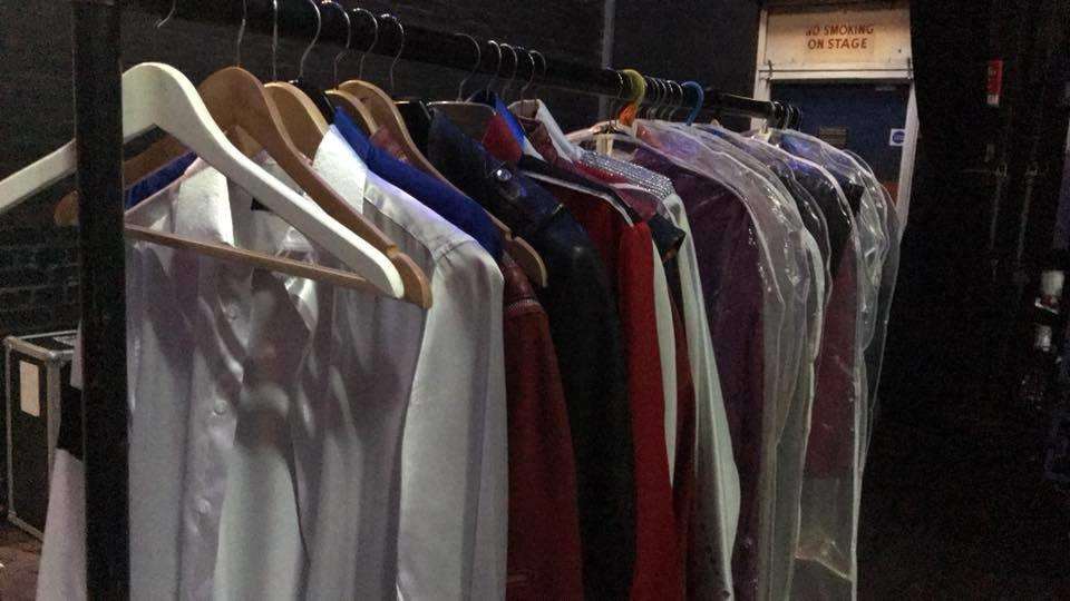 Backstage with just some of Ben's Michael Jackson costumes