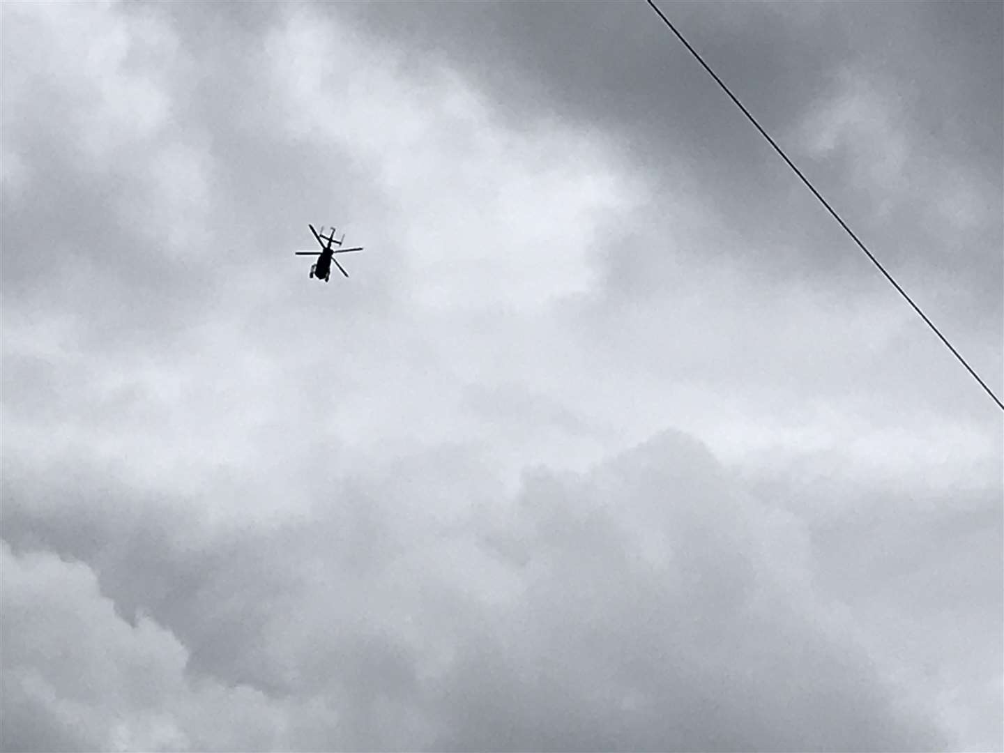 A police helicopter was seen circulating the River Medway