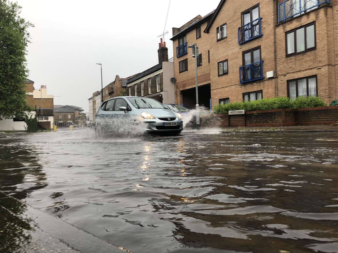 Flooding in Gravesend earlier this year