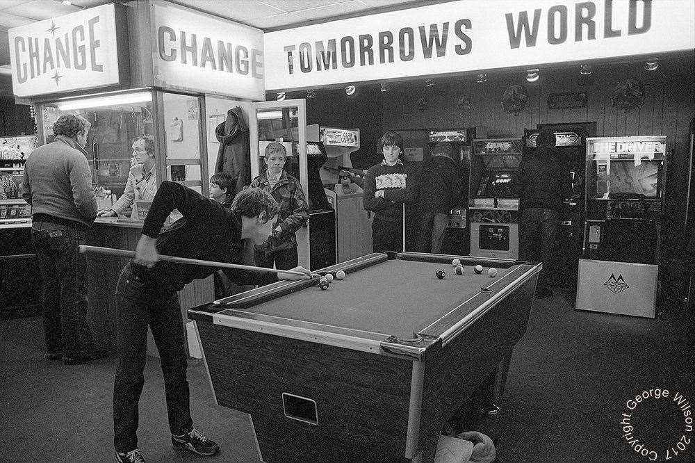 Shooting some pool at the arcades. Copyright: George Wilson