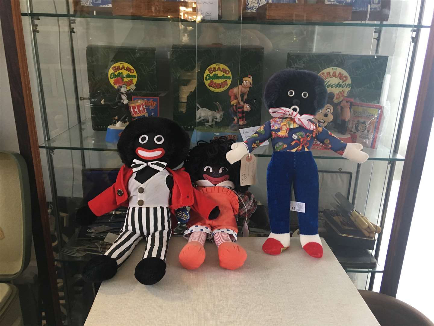Golliwog dolls for sale at Upstairs Downstairs in Faversham