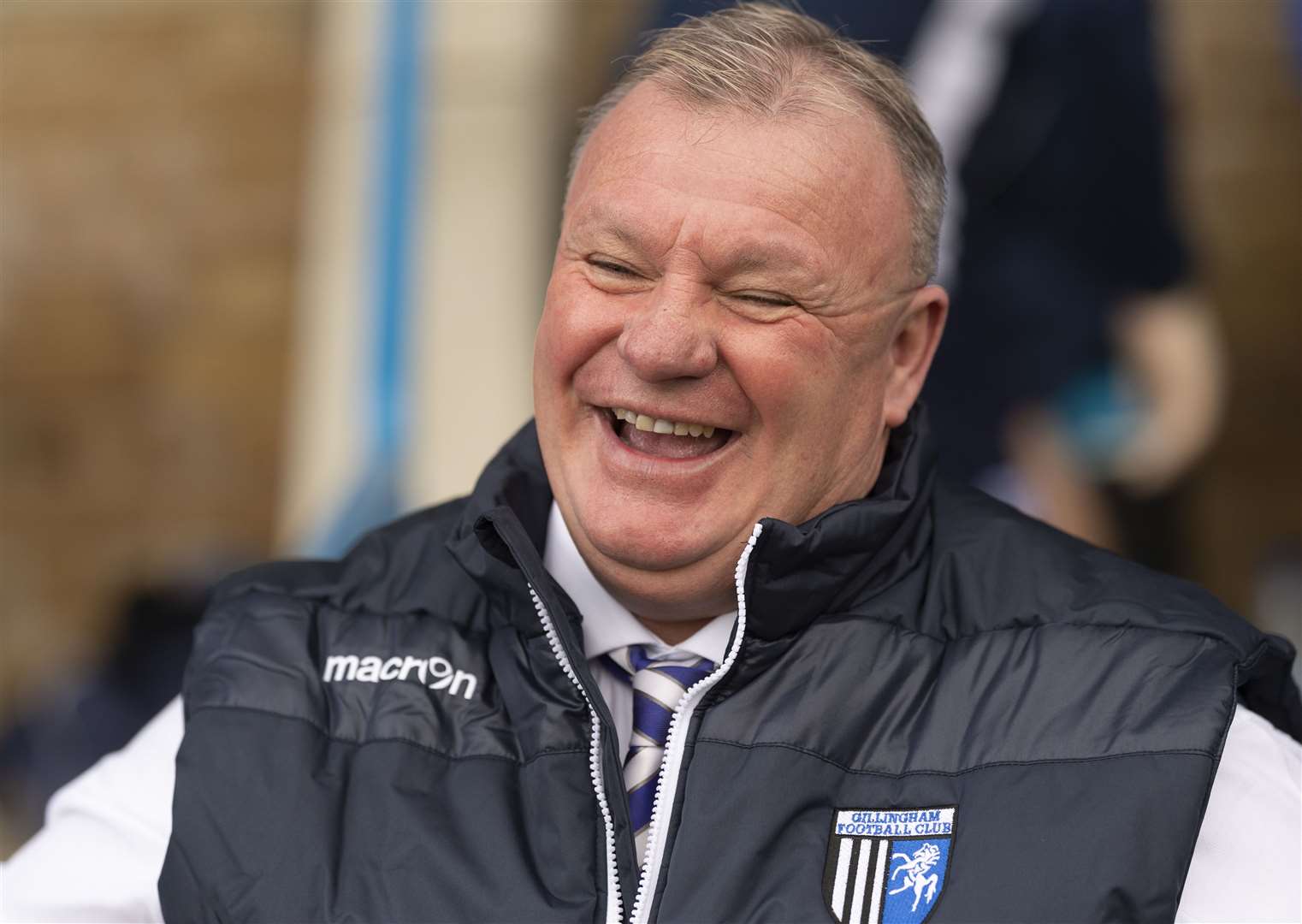 Gillingham boss Steve Evans is all smiles during the second round tie against Doncaster last month. Picture: Ady Kerry