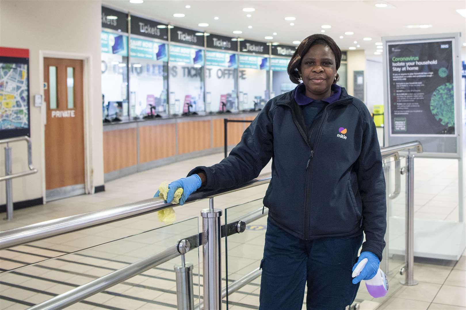 A Leeds train station cleaner by Samantha Toolsie (Samantha Toolsie/Historic England/PA)