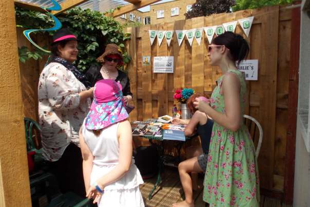 The Word Shed at last year's Garden Party.