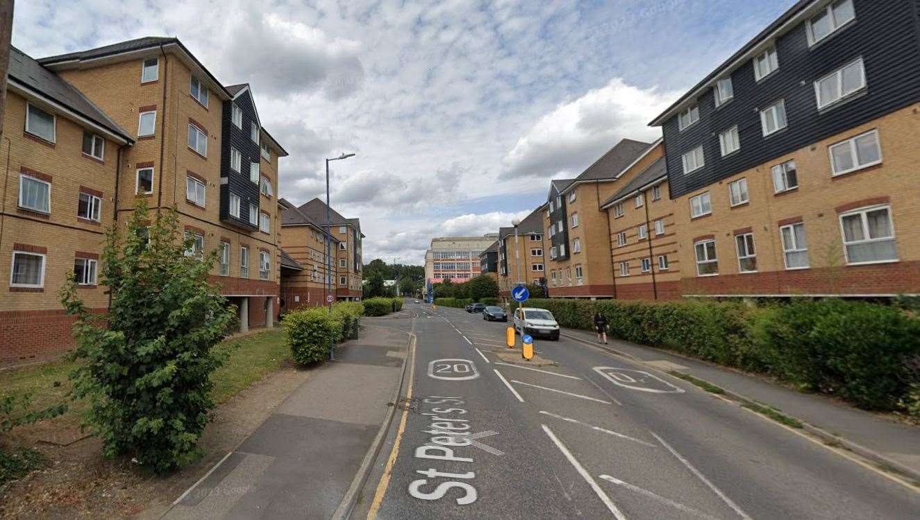 The two men were arrested at an address in St Peter's Street, Maidstone. Photo credit: Google Maps