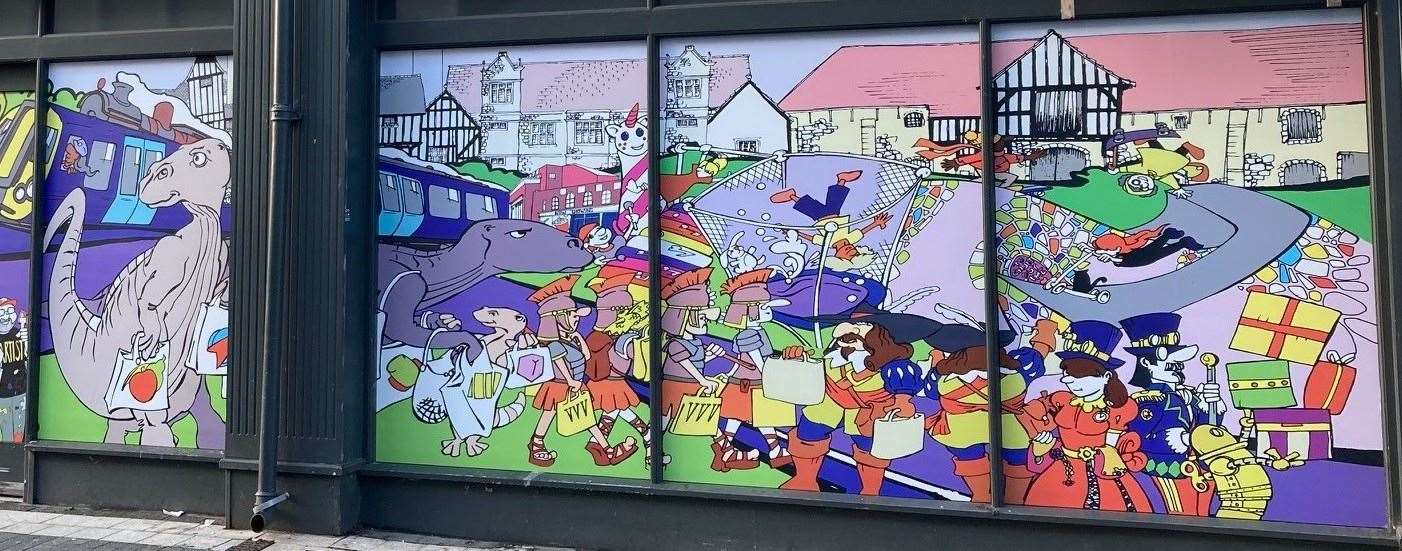 New piece of artwork installed in the former Co-Op located in Week Street. Picture: Maidstone Borough Council