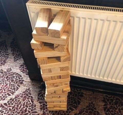 Anyone for Jenga? You might need to move the blocks away from the radiator or someone will be getting an unfair advantage