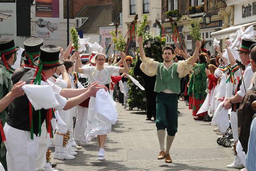 The annual parade heads down Harbour Steet in Whitstable
