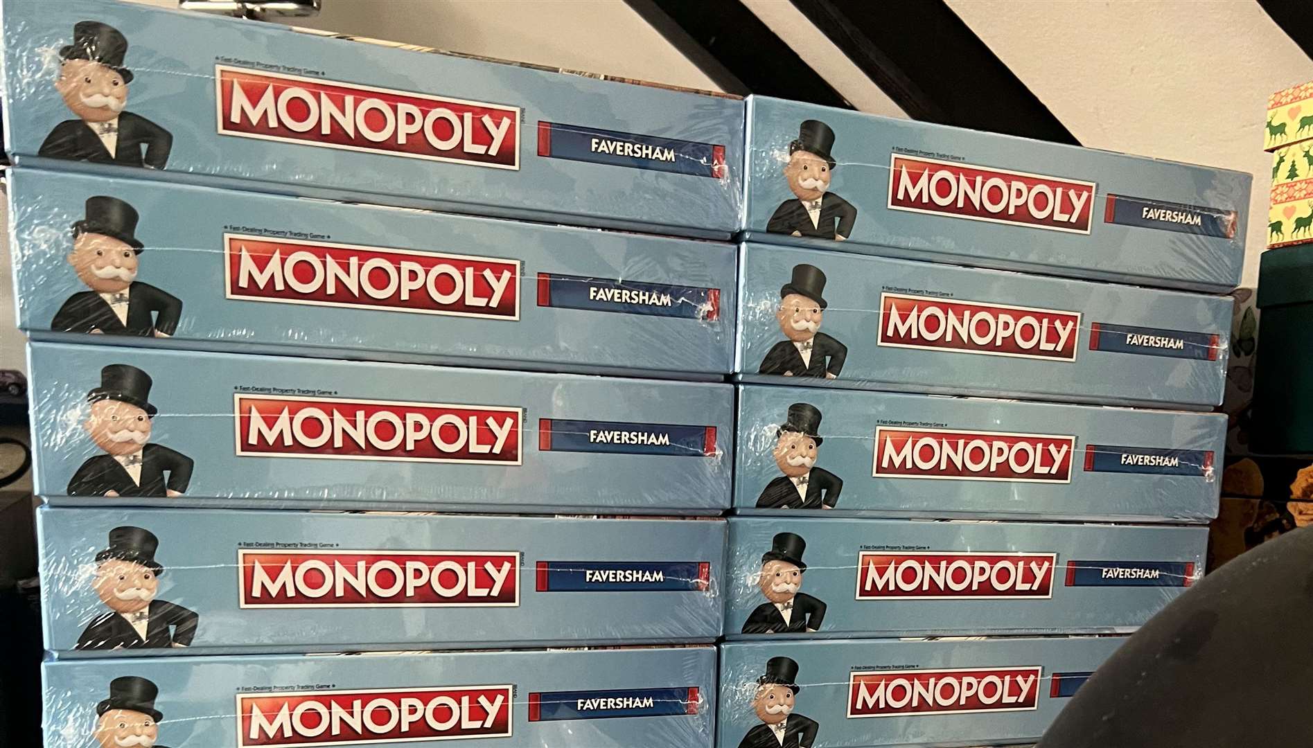 The first Faversham Monopoly games are ready to be shipped. Pic: Saxon Shore Marketing