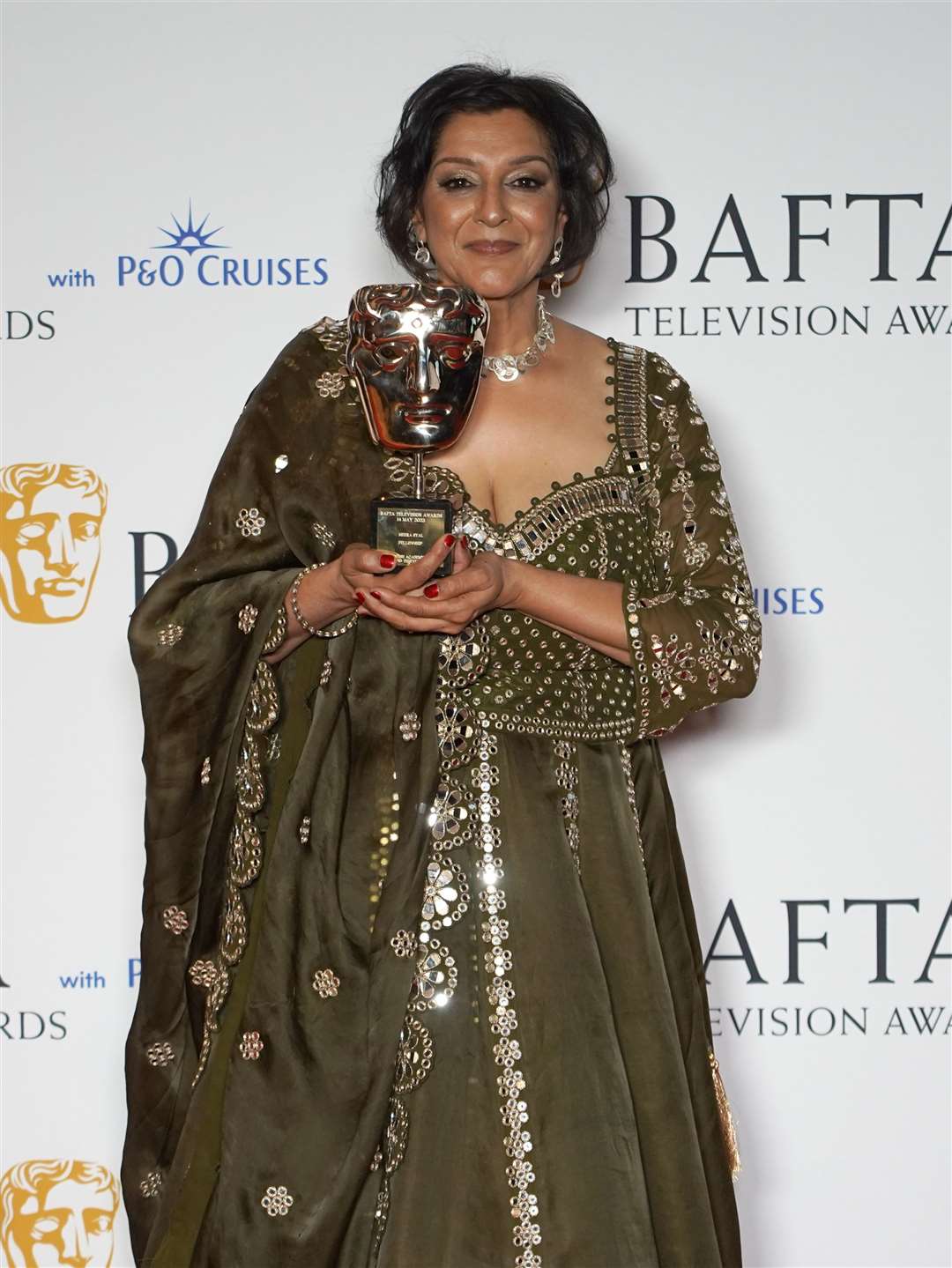 Meera Syal with the Bafta Fellowship award at the Bafta Television Awards 2023 (Jeff Moore/PA)