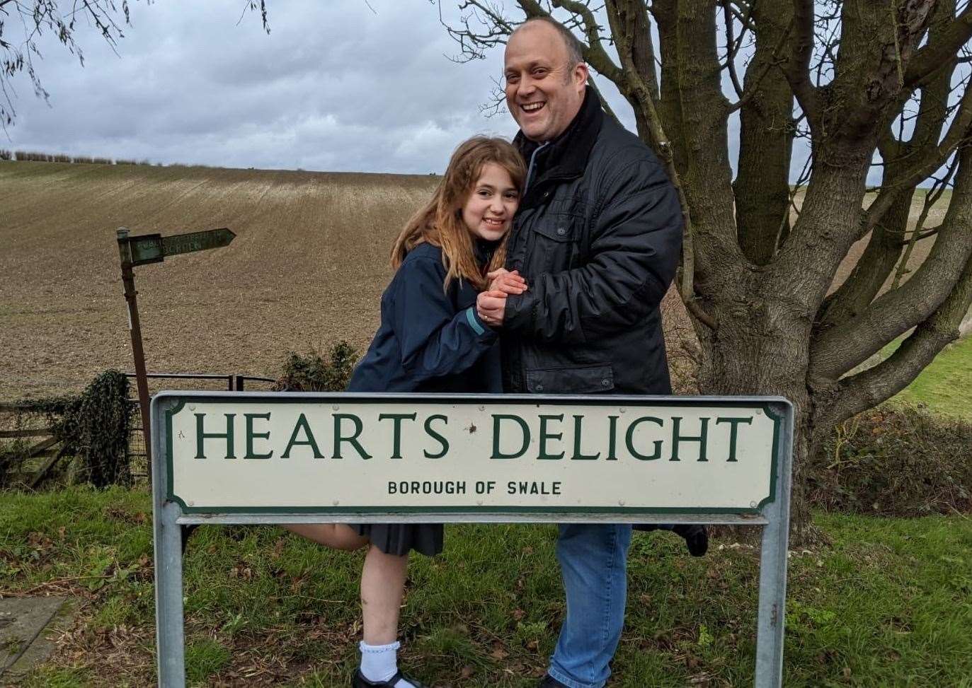 Stuart Charlesworth and his daughter Rebekah on her birthday last January (2020)