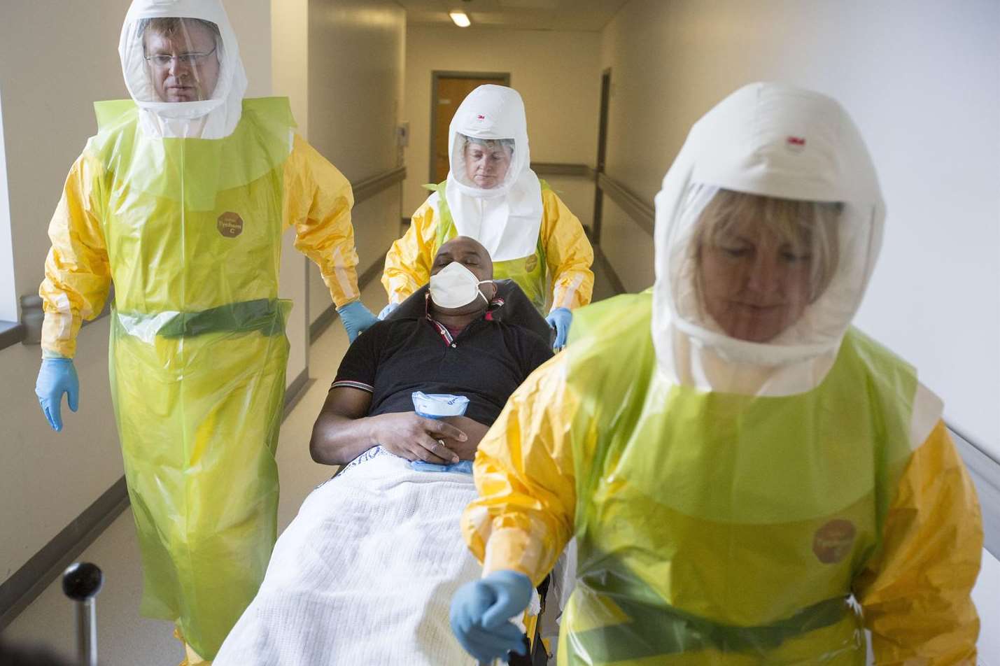 An Ebola exercise at a hospital in Newcastle