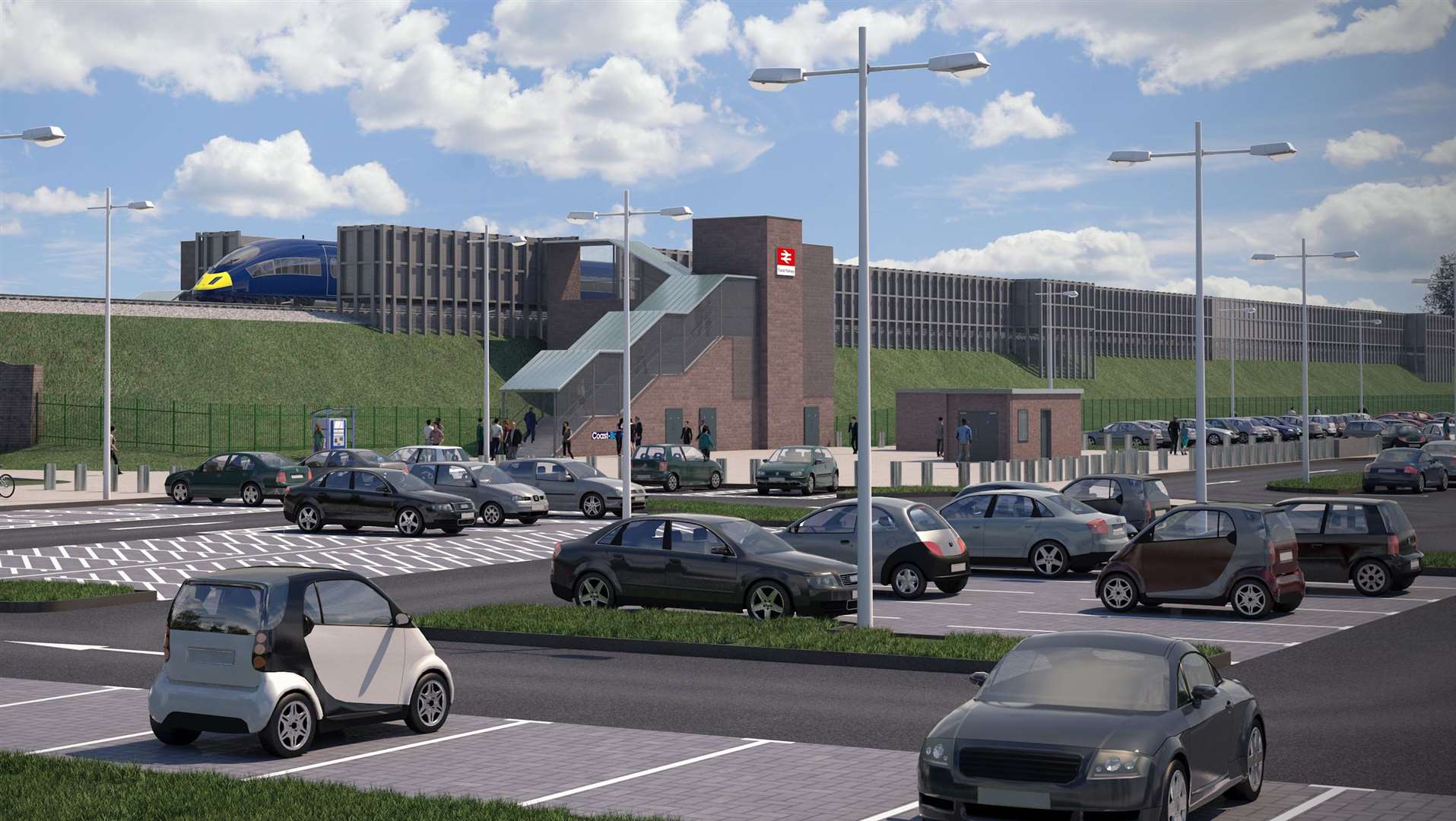 CGI of the proposed Thanet Parkway station
