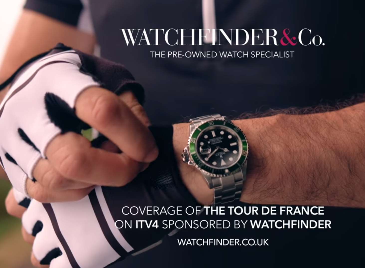 A screenshot from the advert featuring Maidstone-based company Watchfinder