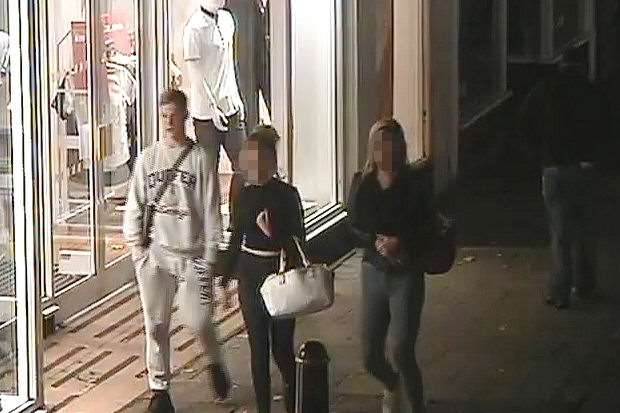 Police want to speak to the young man in the grey tracksuit about an assault in Canterbury city centre
