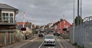 The railway crossing where Gillingham Road meets Ingram Road. Picture: Google