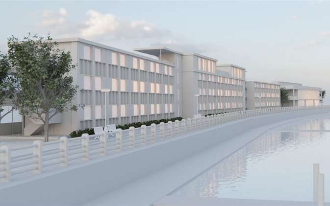 New CGIs have been revealed to show how the motel planned for Dover Marina will look. Picture: The Electric Motel Company Ltd