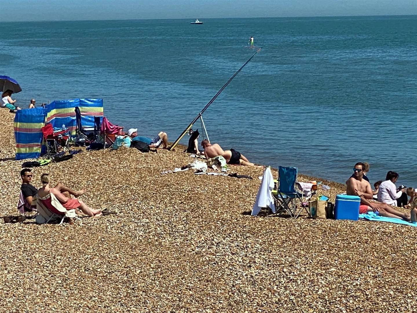 Beaches were busy last Monday - including in Hythe. Picture: Barry Goodwin