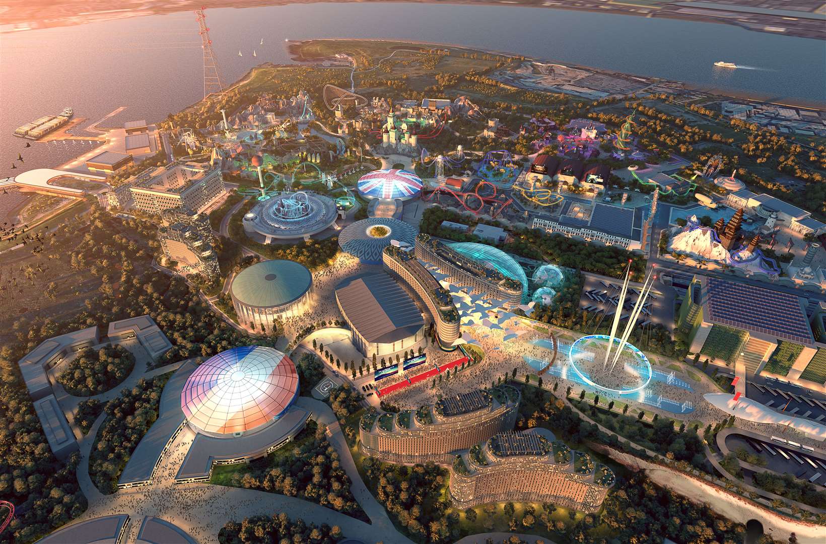 A new detailed impression of what the London Resort theme park will look like