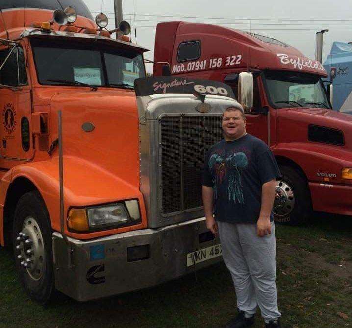Robby was a big fan of trucks as well as bikes