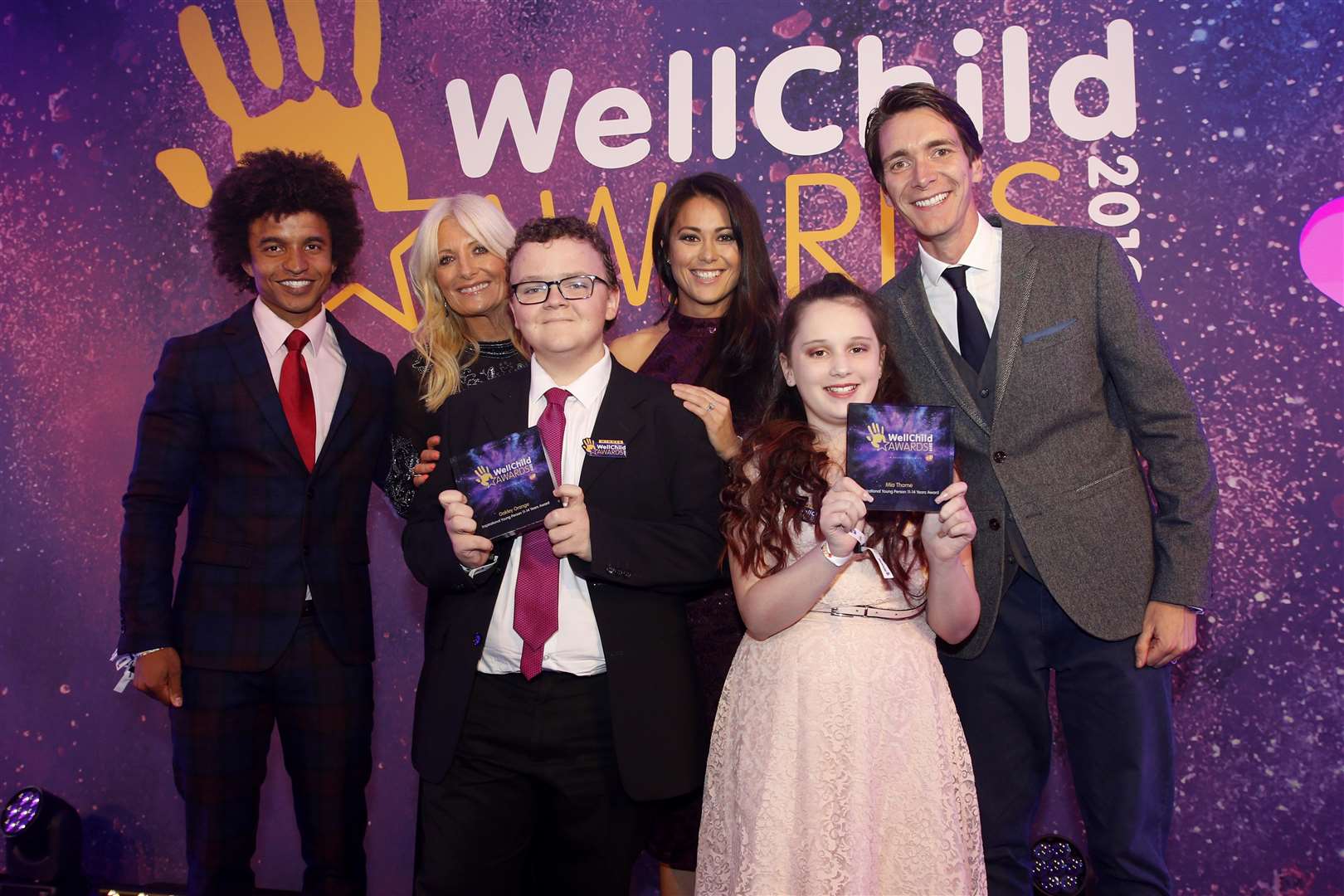 Oakley Orange with other winners. Pictures courtesy of WellChild Awards