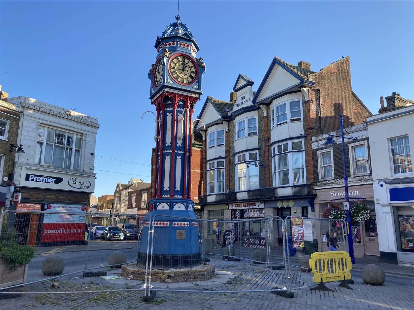 Sheerness clock tower fenced off on Friday