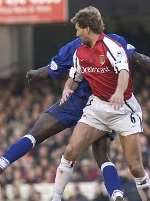 Tony Adams playing against Gillingham in his Arsenal days. Picture: PAUL DENNIS