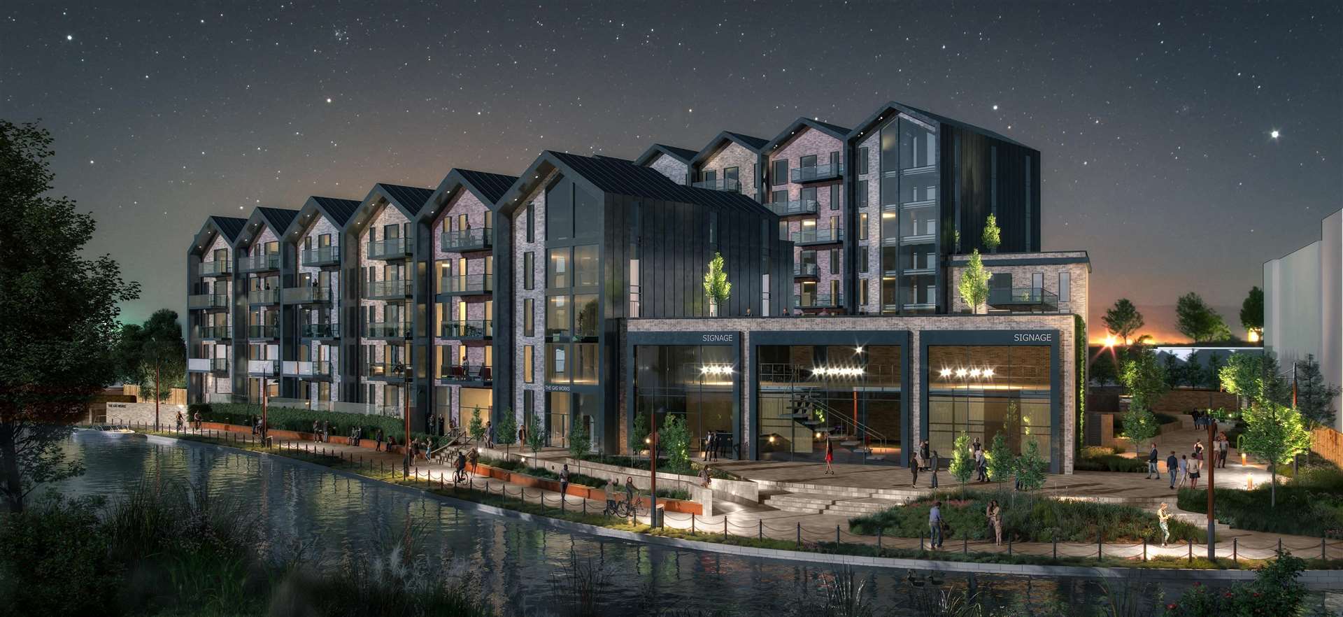 CGI of the 144 flats approved at former gas works in Tonbridge. Picture: Aberfield Communications