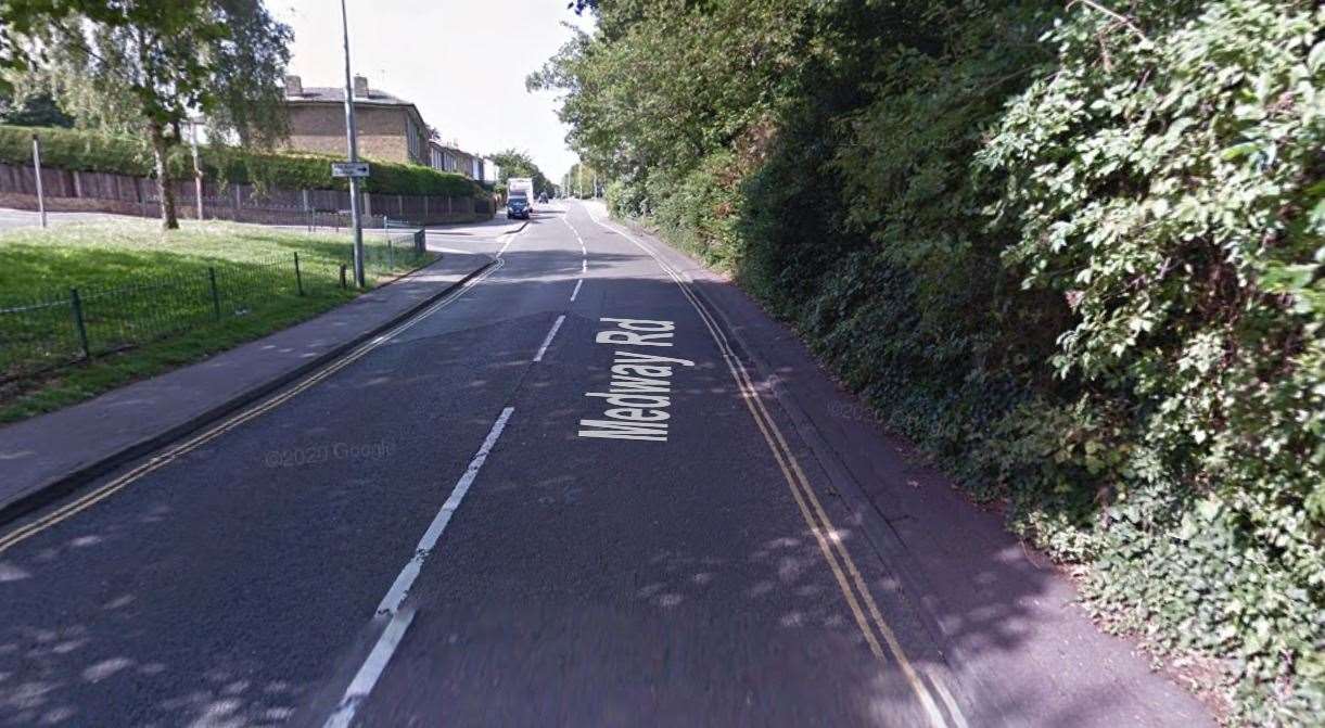 The man was hit in Medway Road, Gillingham, at about 8.45am. Picture: Google Maps