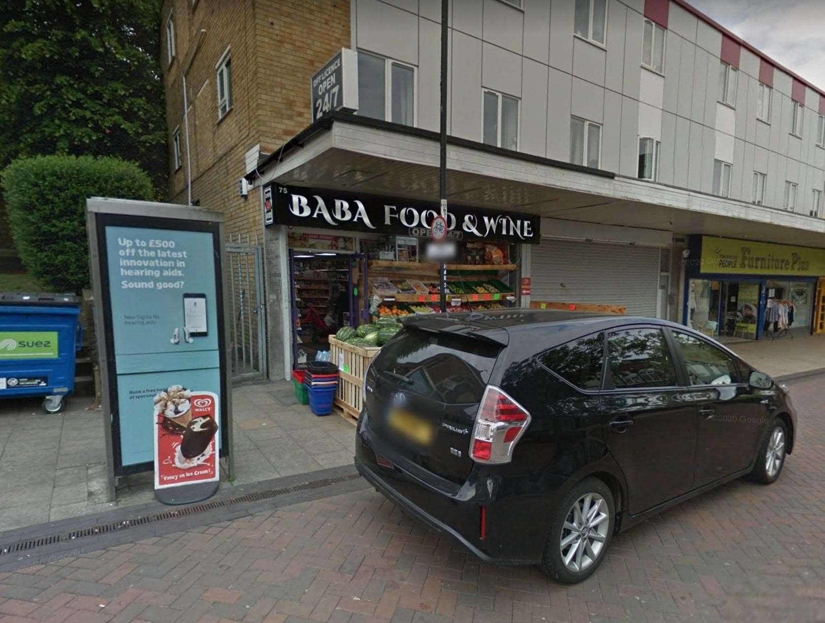 Baba Food and Wine, 73 High Street, Gillingham. Picture: Google Streetview