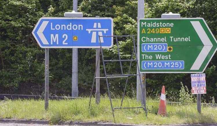 National Highways has raised safety concerns surrounding Junction 1 of the M20. Picture: Stock image