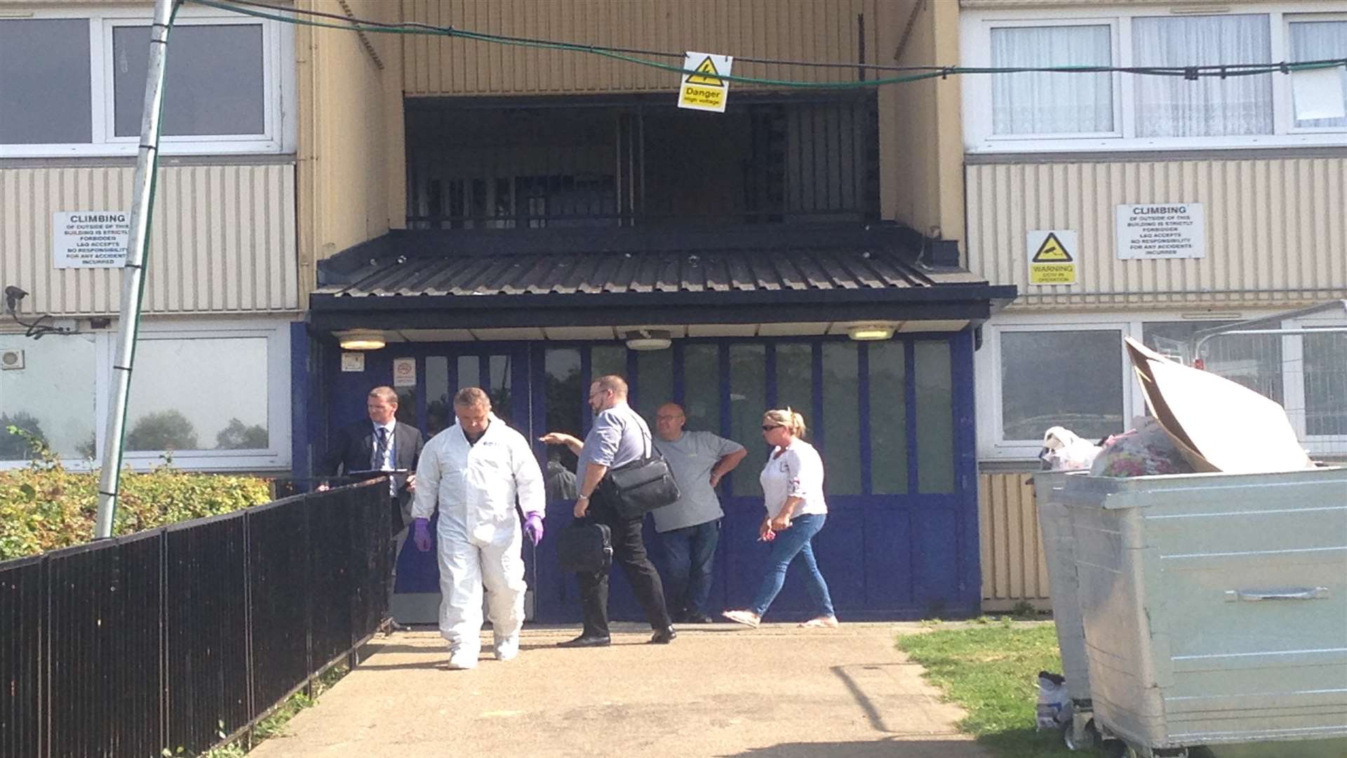 Forensic officers were called into investigate after the death