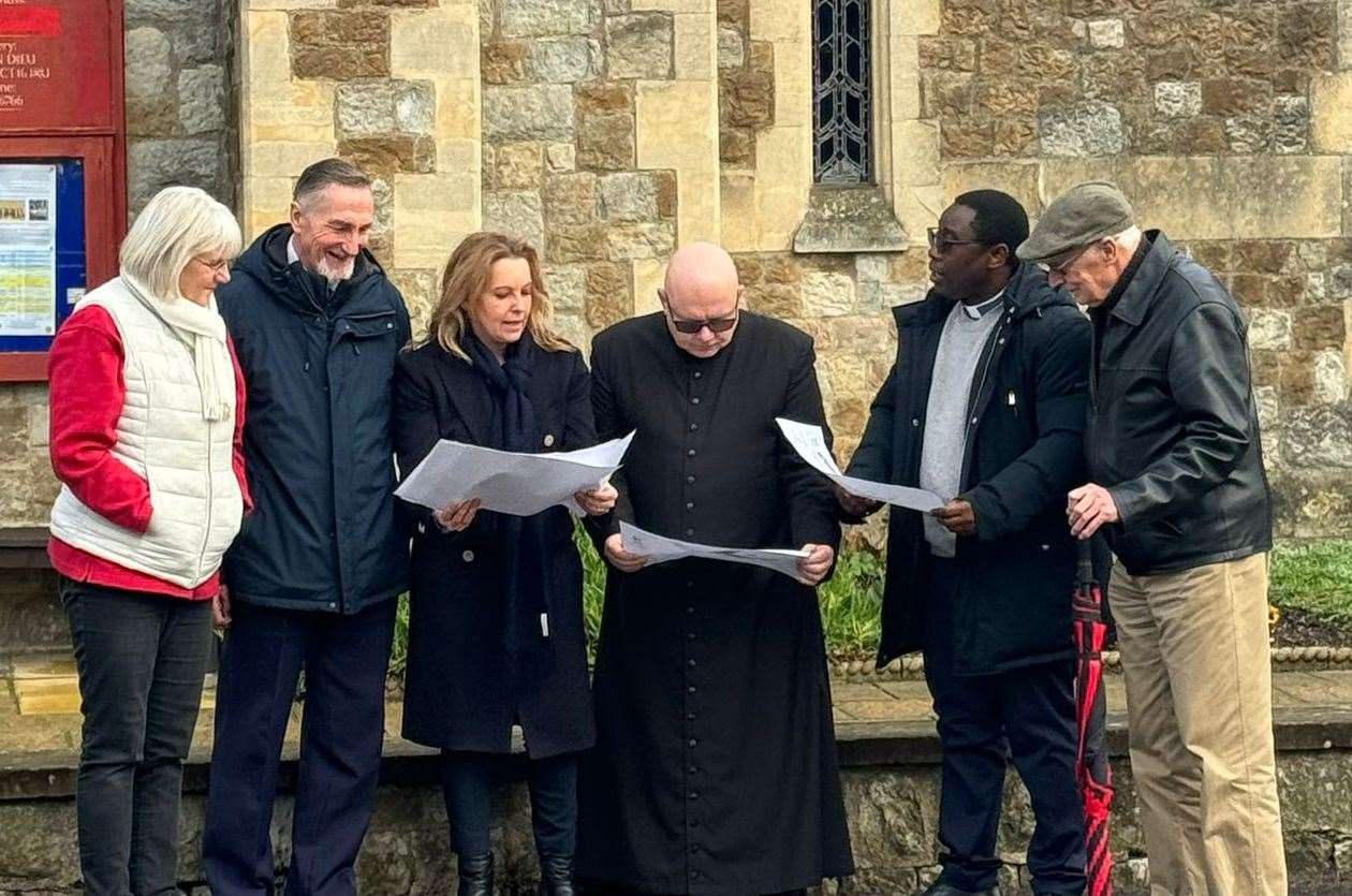 Members of St Paul's RC Church in Dover have launched a petition against the Fastrack contraflow and are backed by MP Natalie Elphicke. Picture: Office of Natalie Elphicke MP