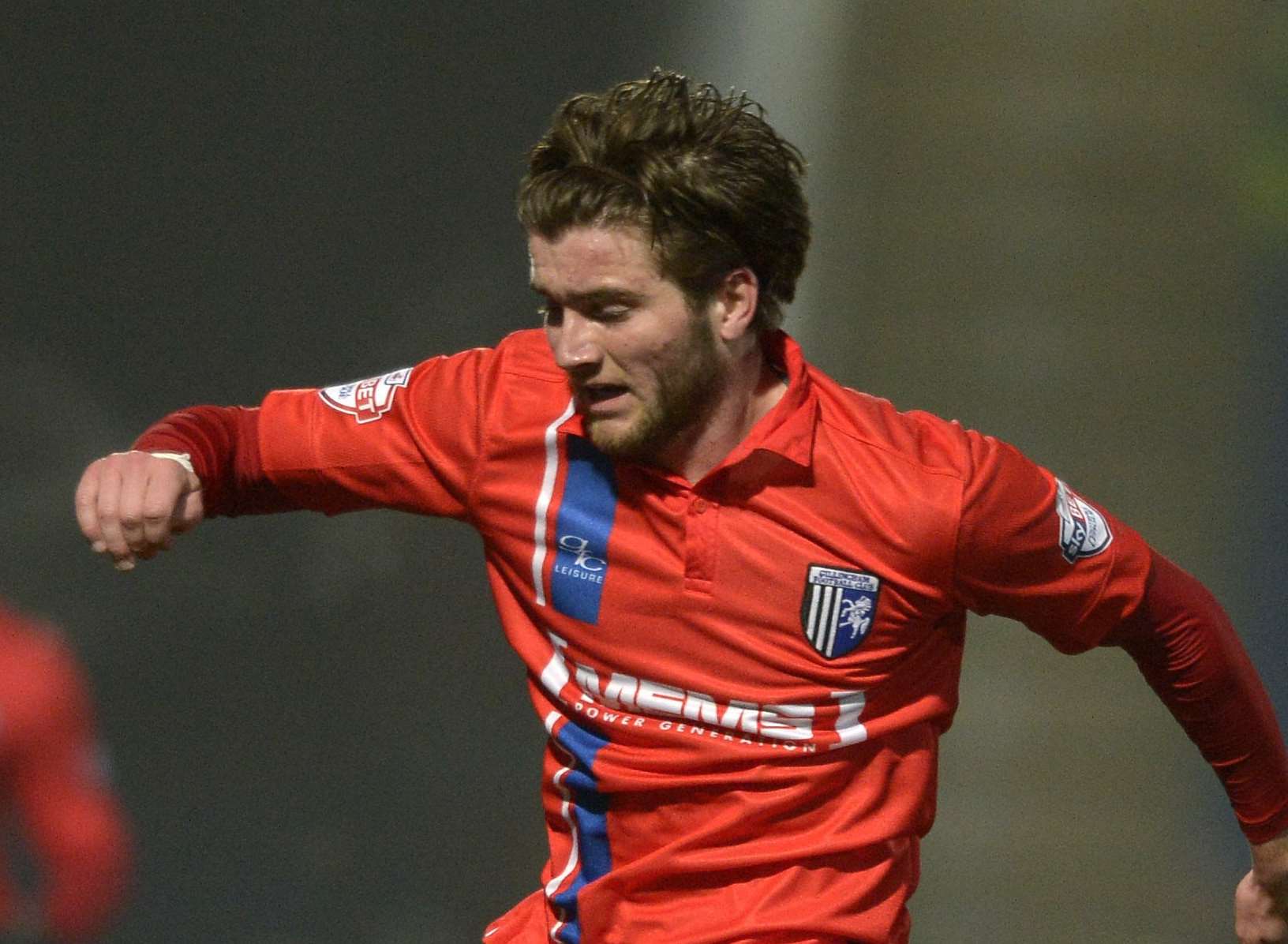 Ollie Muldoon playing for Gillingham at Chesterfield in League 1 Picture: Barry Goodwin