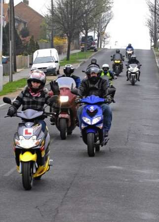 Bikers taking part in Sunday's ride