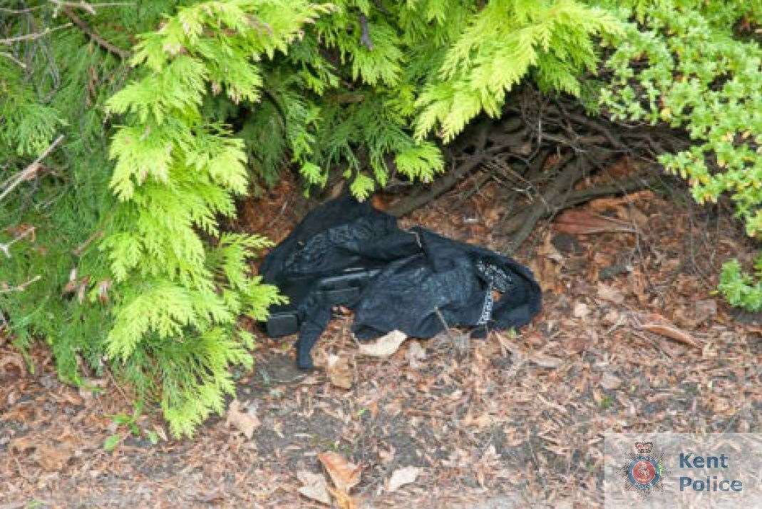 A Glock 17 was discarded in the bushes. Picture: Kent Police