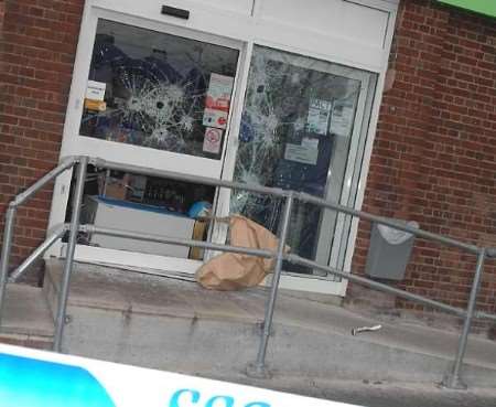 The scene at the Co-op store this morning. Picture: BARRY CRAYFORD
